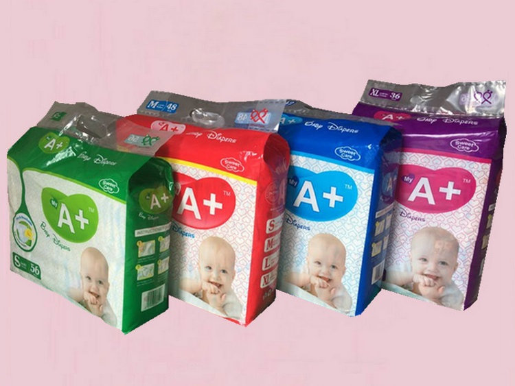 OEM贴牌婴儿纸尿片S形状带魔术贴超柔软一次性婴儿尿布
