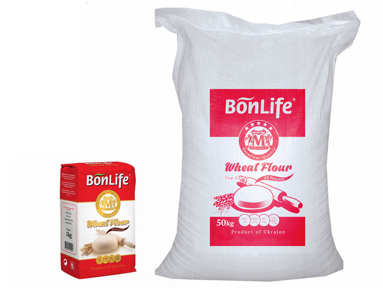 Wholesale Ukraine BONLIFE Refined Wheat Flour for Bakery and Bread