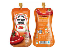 亨氏(Heinz)番茄辣椒酱袋装番茄辣椒酱 薯条披萨意面酱320g卡夫亨氏出品