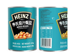 亨氏(Heinz)罐头茄汁焗豆早餐黄豆罐头415g*24卡夫亨氏出品