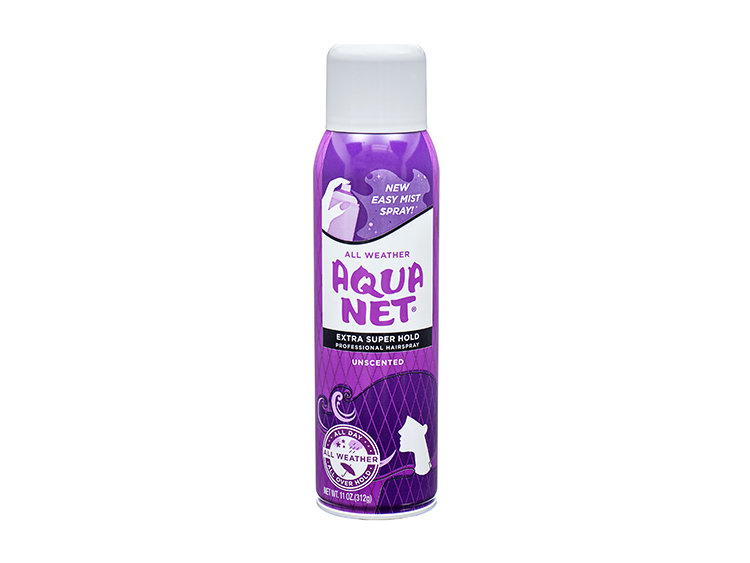 AQUANET 11 OZ UNSCENTED EXTRA SUPER HOLD PURPLE COLOR
