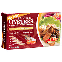 POLAR SMOKED OYSTERS 3 OZ WITH CARROT & ONION