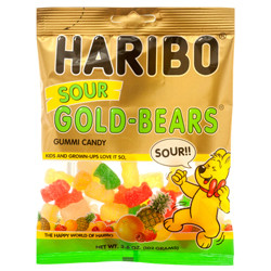 HARIBO GUMMY SOUR GOLD BEARS 3.6 OZ